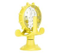 Jouet de Fuite de Nourriture, Gâteau à Chat Gâteau à Puzzle Distribution Jouet de Chat avec Un de Formation de Abs Pet Cat Cat Rotation de Fuite de Nourriture pour Le Moulin à Vent (Yellow)