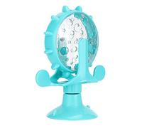 Jouet de Fuite de Nourriture pour Animaux de Compagnie, Roue de Distribution de Friandises, Jouet à Alimentation Lente, Moulin à Vent Distributeur de Friandises pour Chats (Bleu)