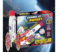 Jouet De Fusée | Jouets Éducatifs Fusée Spatiale - Jeu de Construction STEM et Kit Scientifique Interactif, Activités d'apprentissage pour et Développement des Compétences Motrices