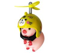 Jouet de Guidon - Décorations de Guidon ďe Moto, Casques d'animaux, porcelet Mignon Portant Un Casque, décoration đe ģuidon, Figurine d́e Porc, Ornement ď̄e Dessin animé pour Moto