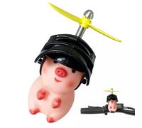 Jouet De Guidon Moto - du Coloré pour avec Lumières, Fort Décor Scooter | Animal Dessin Animé Mignon Casque D'hélice, Accessoire Jeu Amusant La Conduite en Plein Air