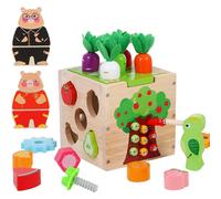 Jouet De Jardin En Bois, Jouets Montessori Pour Bébés Garçons Filles, Jeu De Motricité Fine D'apprentissage Préscolaire En Bois, Jouets D'apprentissage Éducatifs Pour Les Tout-Petits