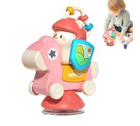 Jouet de la ventouse de chaise haute, roue de rotation avec base d'aspiration - Jouet de dessin animé à la ventouse pour chaise haute | Baby de dentition interactive Chew Table Spinner Teether pour le
