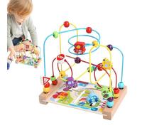 Jouet de labyrinthe de perles en bois - Activités d'apprentissage sensoriel sur les montagnes russes pour les de 1 à 3 ans | Jouet de développement de la motricité fine pour l'éducation p