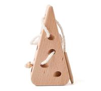 Jouet de laçage en Bois, Puzzle de Fromage éducatif Portable, Jeu de Cordes à Moteur Fin de 6 Pouces avec Bloc en Bois, activité sûre et Non Toxique avec Finition Lisse, Chambre à Coucher i