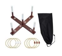 Jouet De Lancement D'anneau En Plein Air : Kit De Jeu De Lancement De Perles Sac De Rangement D'équipement De Jeu De Voyage Compact | Activité Amusante Pour La Pelouse Pool School P