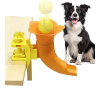 Jouet de lancement de balle pour chien, lanceur automatique interactif longue distance, lanceur de balle de tennis antidérapant pour petit chien, plate-forme de cuisson au Design compact, grille métal