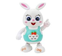Jouet de lapin dansant - Jouet de lapin électrique réglable avec musique et lumières | Jouet de lapin amusant d'entraînement avec tête surélevée, adorable jouet musical pour raga