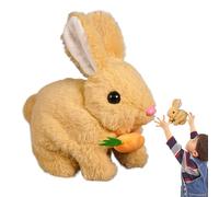 Jouet de lapin en peluche de Pâques - de lapin électronique interactive, animal de compagnie qui saute et secoue les oreilles, figurine d'animal en peluche mignonne | Compagnon de jeu de vacanc