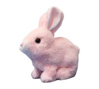 Jouet de lapin interactif : compagnon de lapin sauteur, figurine d'animaux avec oreilles bougeantes, ami animal de jeu de simulation, compagnon d'activités dans la chambre des |