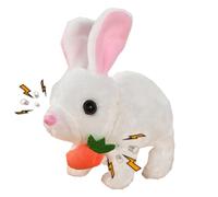 Jouet de lapin sautant - Figure de lapin interactive mobile de 6,7 pouces avec fonction sonore, mécanisme de saut en peluche alimenté par batterie | pour la célébration