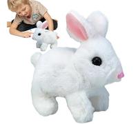 Jouet de lapin sautant pour enfants : lapin qui parle et marche, lapin électronique animé, jouet interactif pour animaux de compagnie avec oreilles mobiles, attribut amusant et ludique de printemps |