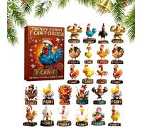 Jouet de l'Avent 2025, décoration de Noël plate en acrylique 2025, calendrier de compte à rebours 24 jours pour hommes, filles, adolescents, couples, fils, filles