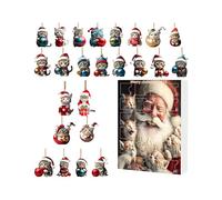 Jouet De L'Avent De Noël 2025-24 Jours Cat 2d Calendrier De Compte À Rebours Du Pendentif En Acrylique Pour Gamin, Ornements De Noël Pour Sa Fille Femme Sœur Petite Amie Girls Boys To Cele