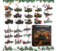Jouet De L'Avent De Noël 2025 | Décoration De Noël Pendentif - Calendrier De Compte A Rebours 2025 Figurine De Vehicule Aerien En Acrylique 2D Pendentif,Pour Femmes Garçons Filles Fils Fille Famille