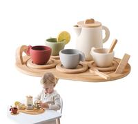 Jouet de l'heure du thé pour filles | Ensemble de jouets en bois Princess Tea Time Game Toy - Jouet éducatif sûr et sain pour la fête des , Noël et les cadeaux d'anniversaire