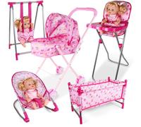 Jouet de lit de Berceau de poupées en Plastique, Bed | Jeu imaginatif, décoration à usage quotidien et décontracté pour la plupart des petites poupées, améliorant