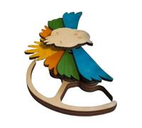 Jouet de mangeoire à oiseaux, perchoir de recherche de bois, activité de mâcher tournante, conception d'enrichissement pour picage, structure de montage suspendue, 23x14 cm, utilisation pour la fenêtr