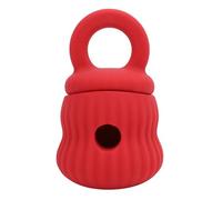 Jouet de mangeoire Lent de Chien | Porte-Traitement interactif en Silicone | Réduire l'anxiété/problèmes digestifs | Freinable et Micro-Ondes | pour Les Races Petites/Moyennes (Light Red)