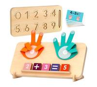 Jouet de manipulations de mathématiques éducatives, numéro d'apprentissage Preshool Toy - Nombres en bois double face comptant le jouet | Activité de l'enseignement à domicile Fine Motor Motor Improve
