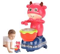 Jouet de marche pour vache - Jouet pour jouer au tambour de vache, jouet de vache animé | Jouet interactif pour jouer de la musique, jouet pour apprendre à ramper avec le s