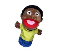 Jouet de marionnette à Main - en Peluche Noire avec Large Bouche | Grands Parents interactifs, Maman, Papa, Mains, poupées, Amusement d'apprentissage avec scénario de Spectacle pour Filles