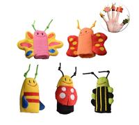 Jouet De Marionnettes Avec Les Doigts Pour 5 Enfants, Dessin Animé Animal, Abeille, Jouet Poupée Interactif En Forme De Papillon