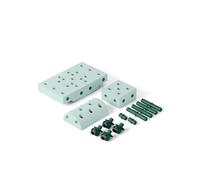 Jouet de marque Modu. Modèle 14 tlg. Baukasten Starter-Set Modu Playsystem Curiosity von 0-6 Jahre - Ocean Mint/Forest Green