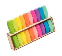 Jouet de mémoire en bois pour d ' âge préscolaire, activité de correspondance des couleurs avec ensemble de blocs de 20 pièces et base de plateau pour tables préscolaires, jeu en famille et jeu
