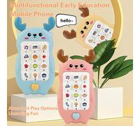 Jouet de mobile de téléphone bébé musical, jouets de dentition en forme d'animaux de bande dessinée pour bébé, jouets électriques éducatifs précoces pour bébé avec musique (sans pile) licorne rose,cer