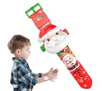Jouet de montre avec projecteur, horloge de projection de lumière pour | Horloge numérique 3D avec projection de Père Noël | Jouet éducatif avec horloge éclairée en carton an