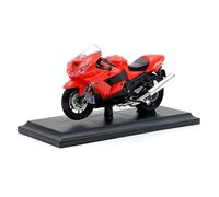 Jouet de Moto Collection De Modèles Moto en Métal 1:18, Simulation Moulée sous Pression, Cadeaux pour pour Kawasaki ZX 14R(Rosso)