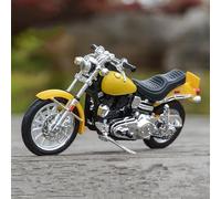 Jouet de Moto Modèle De Moto en Alliage, Jouet Simulation, Voiture, 1/18 pour Harley pour Davidson FXS pour Low Rider 1977(with Foam Box)