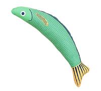 Jouet de nettoyage des dents de chat : peluche de mauvaises herbes, ondulée, jouet de morsure en forme de saury | Jouet d'exercice interactif pour chaton interactif, fournitures de plus