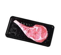 Jouet de nettoyage des dents de chien, jouets à mâcher grinçant pour chien - Poupée de chiot chiot avec steak - Jouets durs pour animaux de compagnie pour un chiot moyen et gra