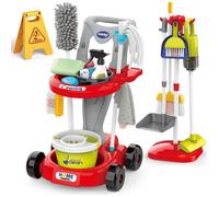 Jouet De Nettoyage Enfant 29 Pièces, Set De Ménage Éducatif Avec Aspirateur, Balai, Brosse Et Chariot - Jeu De Rôle Créatif Enfants