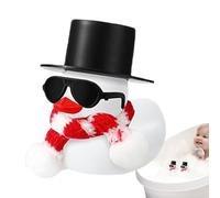 Jouet de Noël en caoutchouc - Canard en caoutchouc à presser et à appeler - Petit canard jaune amusant - Décoration de voiture avec lunettes de soleil - Décorations de voiture en caoutchouc