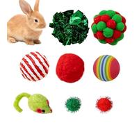 Jouet de Noël pour chat - Cet ensemble de jouets pour chat aide les animaux de compagnie - Jouet de Noël d'intérieur pour chat - Jouet d'exercice interactif anti-stress pour chat