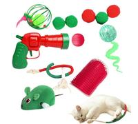 Jouet de Noël pour chat - Jouet de nettoyage des dents de chat - Jouet de nettoyage des dents de Noël - Jouet pour chat - Bâton de divertissement - Pistolet à tir, bi