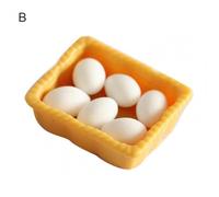 Jouet De Nourriture Miniature, Scène De Vie, Ensemble De Modèles D'¿Ufs En Boîte, Maison De Poupée, Accessoire De Décoration, Ornements Pour Mini Scènes De Cuisine