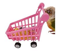 Jouet de panier d'achat d'oiseau, panier d'achat de perroquet,Chariot de supermarché Parakeet Intelligence | Oiseau perroquet Puzzle jouet panier balle jouet oiseau éducatif formation jouet pour Conur