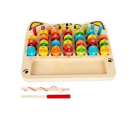 Jouet de Pêche Magnétique,Activité Éducative et d'Apprentissage en Bois Magnétique,Jouet De Pêche Interactif - Pour Garçons Et Filles, À La Maison, À L'École, En Salle De Classe, Les Jours De Pluie, E