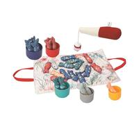Jouet De Pêche Pour - Jeu De Pêche En Tissu Pour L'apprentissage Précoce | Construction De Tissu Avec Des Poissons Colorés, Des Tasses D'empilement Et Une Tige Incluses, Encourageant L'interac