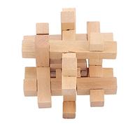 Jouet de pensée en bois Interlock Brain Teaser Jeu de logique Serrure puzzle Jouet d'intelligence pour adultes et enfants Entraînement de la patience Entraînement de la mémoire en bois de qualité