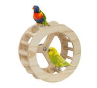 Jouet De Perche D'oiseau - Support De Cage en Bois Rotatif, Perche Interactive pour Animaux De Compagnie | Traine Jouet pour Conure Parkeet Lovebird Canary Pigeon Casquette, Accessoire De Cage D