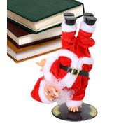 Jouet de Père Noël dansant - Figurine de Père Noël rotative inversée chante électriquement | Décoration musicale de table de Noël pour décoration saisonnière, salon, table de chevet | Divert