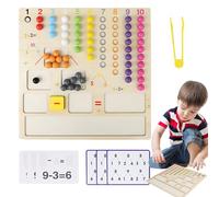 Jouet de Perle, Jeu de Perles en Bois - Jouet de Jeu de Perles de Planche,Puzzle de décomposition arithmétique en Bois mathématique avec Clip pour Les Activité d'apprentissage Interactive Classe
