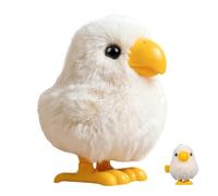 Jouet de perroquet à remonter - figurine d'animal en peluche mécanique, conception mécanique sautante mignonne, corps en tissu doux, jouet de mouvement interactif, article cadeau | système de