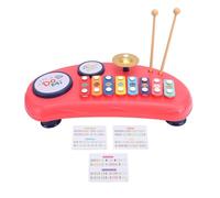 Jouet de Piano à Coups à Main Baby Portable Couple Jouet intitulé Early Learning Educational Musical Instrument Toy for Children (Rouge)