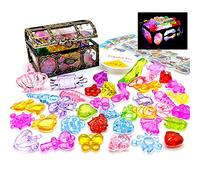 Jouet de piscine de plongée - Jouet de plongée pour piscine - Boîte de trésor vivante - Goutte de piscine | Jeux de chasse de pirate colorés en diamant réalistes pour garçons